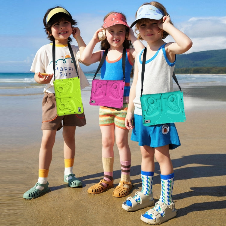 For Samsung Galaxy Tab A7 10.4 T509 Butterfly Bracket EVA Shockproof Tablet Case(Black) by bashfashion