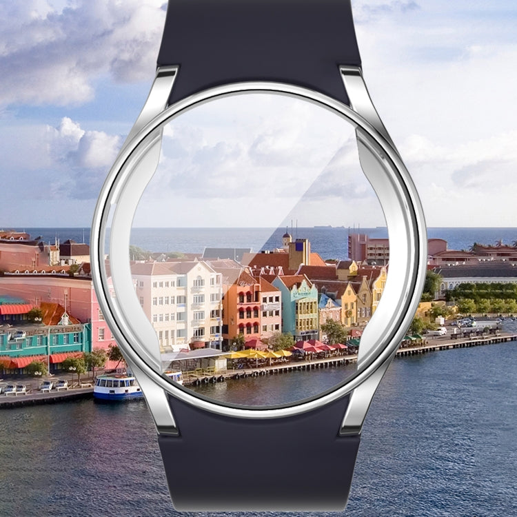 For Samsun Galaxy Watch 7 44mm Full Coverage TPU Electroplated Watch Protective Case(Black) by bashfashion