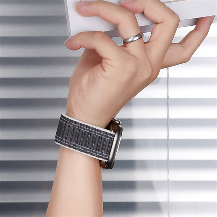 For Apple Watch Ultra 49mm Sea Wave Nylon Hook and Loop Fastener Watch Band(Army Green) by bashfashion