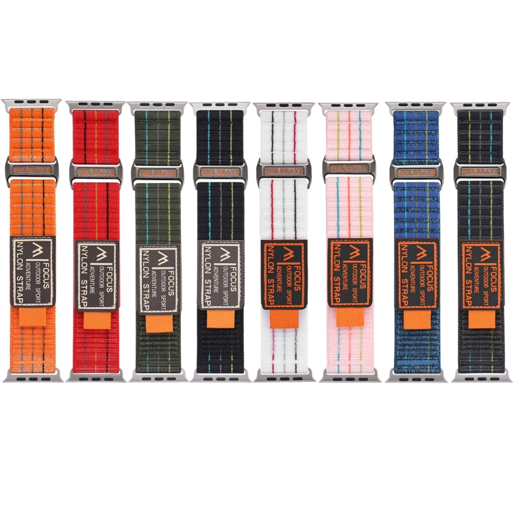 For Apple Watch Ultra 2 49mm Two Sections Nylon Hook and Loop Fastener Watch Band(Field Green) by bashfashion