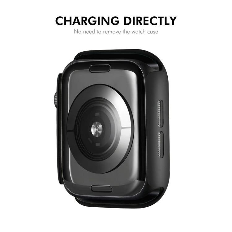 For Apple Watch Series 11 / 10 46mm ENKAY Hat-Prince 2 in 1 Solid Color PC Watch Case with Full Coverage PMMA Soft Film(Rose) by ENKAY