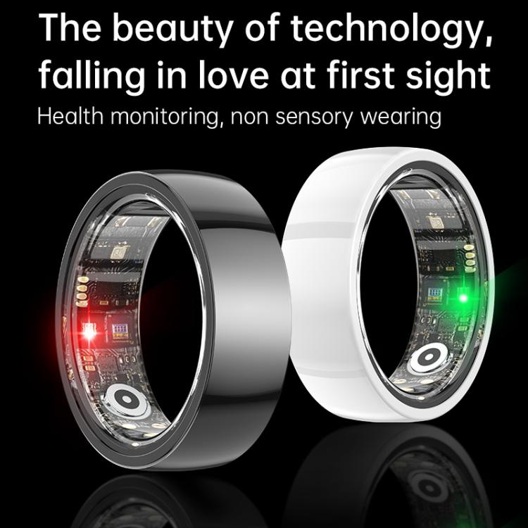 R1000 SIZE 9 Smart Ring, Support Heart Rate / Blood Oxygen / Sleep / Multiple Sports Modes(White) by bashfashion