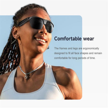 L01 Smart Glasses, Support AI Intelligent Translation / Bluetooth Call / Intelligent Noise Reduction(Black) by bashfashion