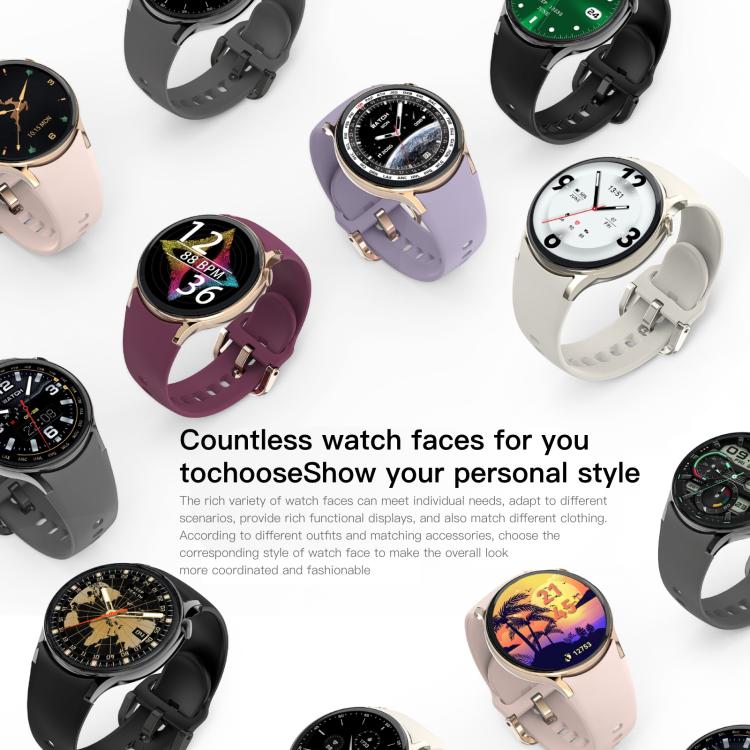 Sense 6 1.43 AMOLED Screen IP68 Waterproof Bluetooth Call Smartwatch Supports Health Monitoring(Wine Red) by bashfashion