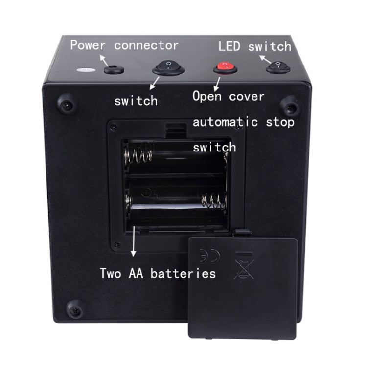 Electric Motor Rotating Watch Box Automatic Mechanical Watch Shaker, US / EU / UK Plug(Black + Camel Flannel) by bashfashion