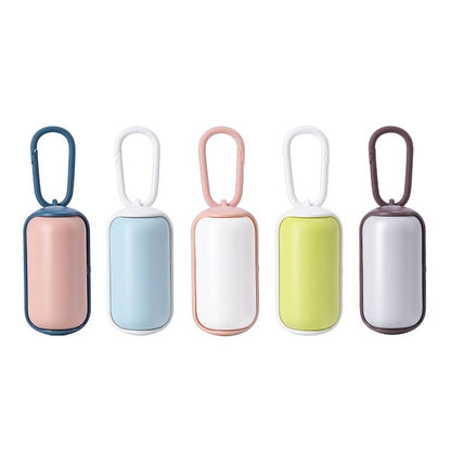 Pet Garbage Box Dog Toilet Picker Dispenser Portable Garbage Bag Cleaning Supplies With 15 Trash Bags(Pink+Indigo) by bashfashion