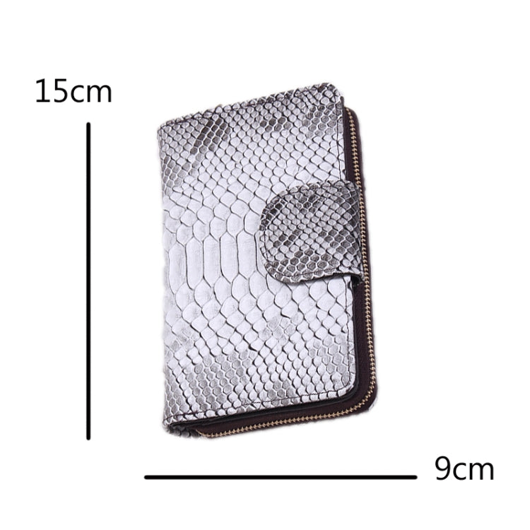 Ladies Python Texture Leather Clutch Embossed Zipper Wallet(Cherry Pink) by bashfashion