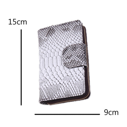 Ladies Python Texture Leather Clutch Embossed Zipper Wallet(Cherry Pink) by bashfashion