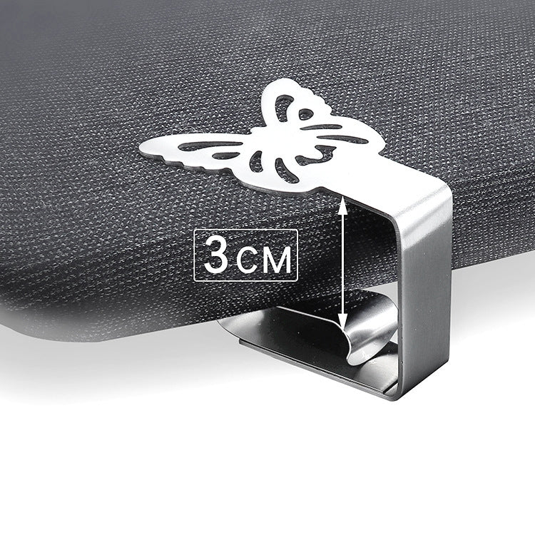 Stainless Steel Tablecloth Clip Graphics Tablecloth Clip High-Elastic Moving Fixing Clip(Leaf) by bashfashion