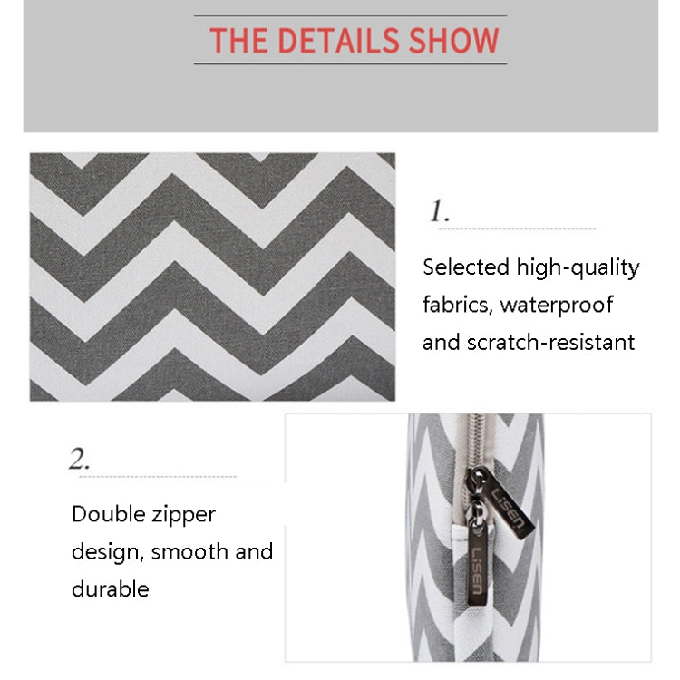 LiSEN LS-525 Wavy Pattern Notebook Liner Bag, Size: 14 inches(Gray) by LiSEN