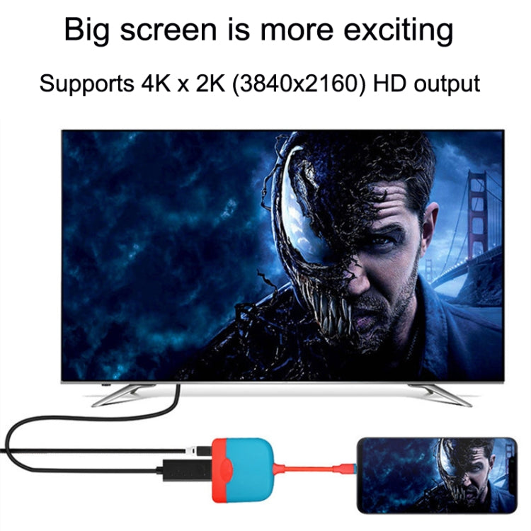 H0231 For Mobile / Nintendo Switch Expansion Dock Portable Base(Red Blue) by bashfashion