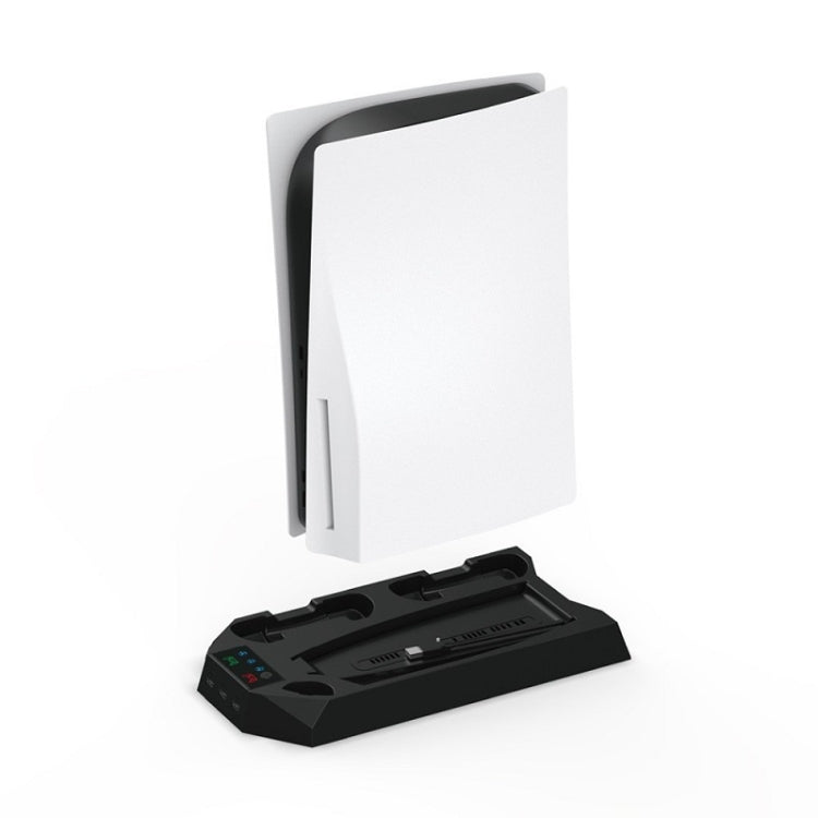 For PS5 DE/UHD 2 In 1 Handheld Console Cooling Stand Fan Base(Black) by bashfashion