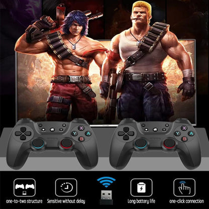 KM-029 2.4G One for Two Doubles Wireless Controller Support PC / Linux / Android / TVbox(Mint Green) by bashfashion