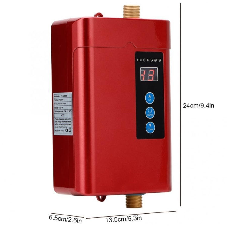 AU Plug 4000W Electric Water Heater With Remote Control Adjustable Temperate(White) by bashfashion