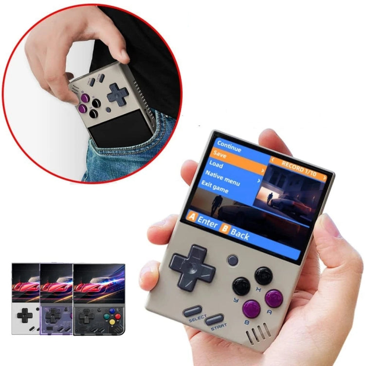 Miyoo Mini Plus 3.5 Inch IPS Screen Retro Handheld Game Console 128G 25K Games(Transparent Purple) by bashfashion