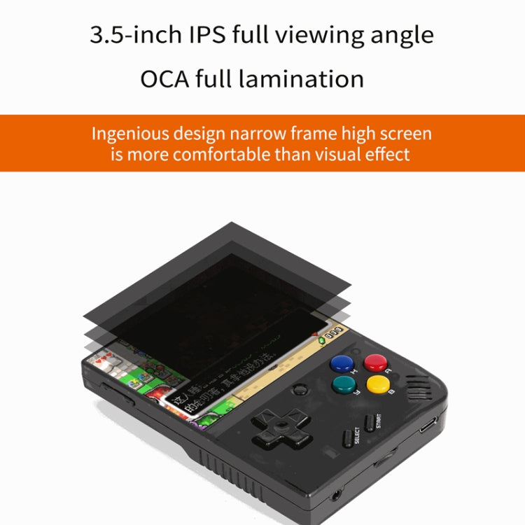 Miyoo Mini Plus 3.5 Inch IPS Screen Retro Handheld Game Console NO Card 0 Games(Grey) by bashfashion