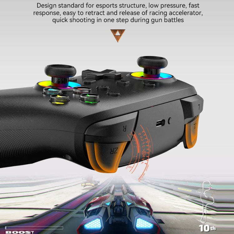 Wireless Bluetooth Somatosensory Vibration Gamepad for Nintendo Switch/Switch PRO, Color: White by bashfashion