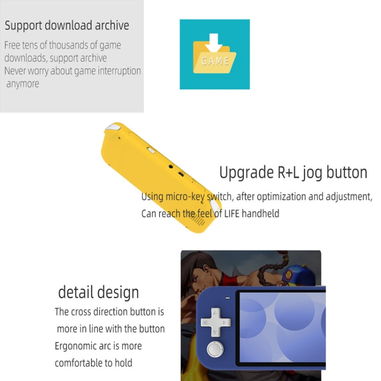 Nostalgic Street Fighter FC Handheld Video Game Console(Gray) by bashfashion