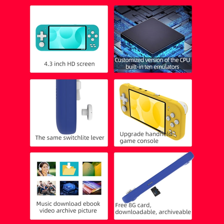 Nostalgic Street Fighter FC Handheld Video Game Console(Gray) by bashfashion