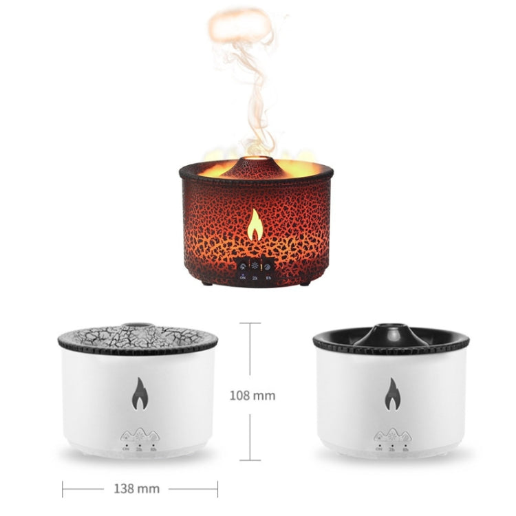 Volcanic Essential Oil Aroma Diffuser Ultrasonic Air Humidifier, Model: Two-color Remote Control(EU Plug) by bashfashion