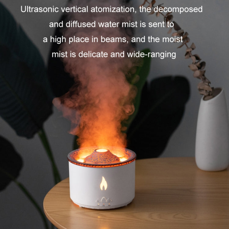 Volcanic Essential Oil Aroma Diffuser Ultrasonic Air Humidifier, Model: Two-color Remote Control(EU Plug) by bashfashion