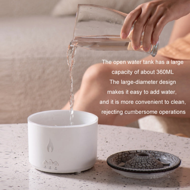 Volcanic Essential Oil Aroma Diffuser Ultrasonic Air Humidifier, Model: Two-color Remote Control(US Plug) by bashfashion