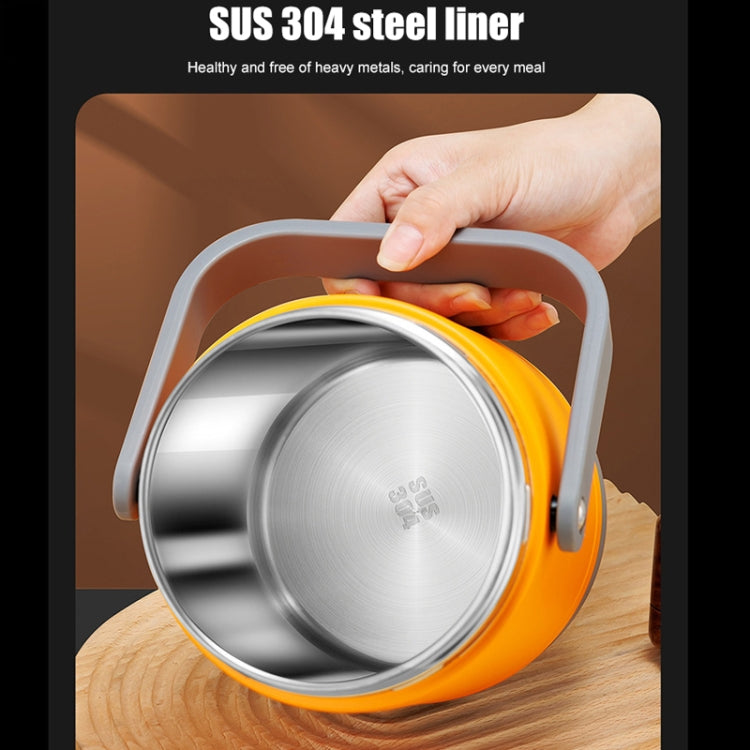 2.0L 304 Food Grade Insulated Lunch Box Electric Thermostat Lunch Bucket, CN Plug, Color: Temperature Display Beige Power Cord/Car Wire by bashfashion