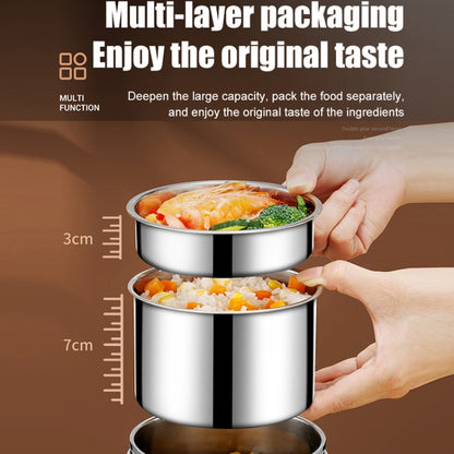 2.0L 304 Food Grade Insulated Lunch Box Electric Thermostat Lunch Bucket, CN Plug, Color: Temperature Display Beige Power Cord by bashfashion