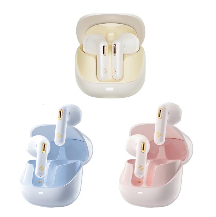 Havit S3 Merle Lite In-Ear ENC Call Noise Reduction Wireless Bluetooth Earphone(Gold White) by Havit