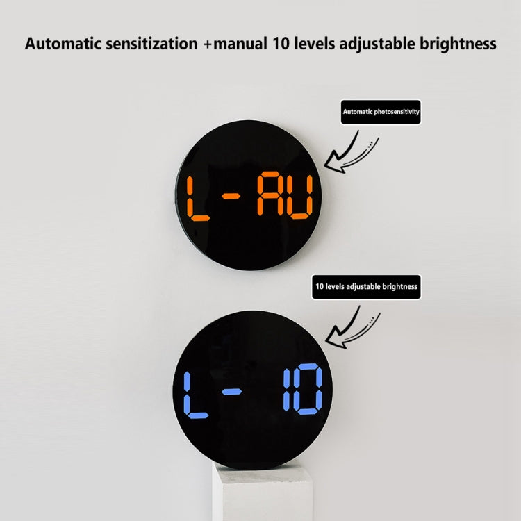 10-Inch Led Digital Wall Clock 2-Color Large Screen Electronic Clock With Temperature Display(Green) by bashfashion