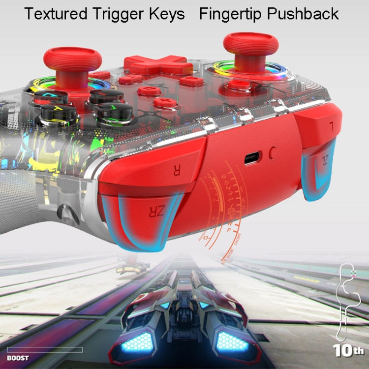 For PS3 / PS4 Dual Vibration Wireless Gamepad With RGB Lights(Red) by bashfashion