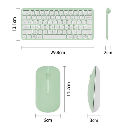 B087 2.4G Portable 78 Keys Dual Mode Wireless Bluetooth Keyboard And Mouse, Style: Keyboard Mouse Set Pink by bashfashion