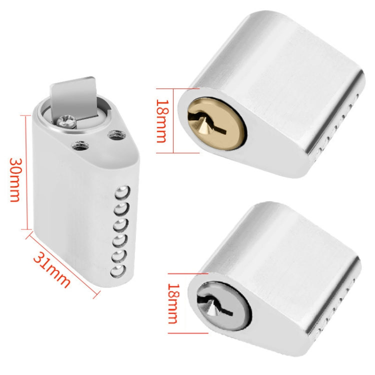 Fire Door Lock Cylinder Door Latch Fittings With Key, Model: Aluminum Core Interlocking+1 Key by bashfashion