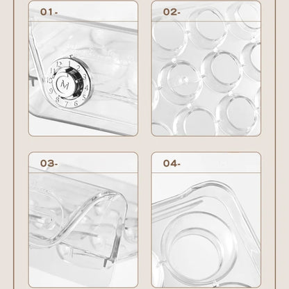 Middle Layer Double Layer 24 Grid Egg Storage Box PET Transparent Multi-Specification Egg Box by bashfashion