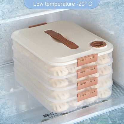 2 Layer With Cover Dumpling Storage Box Food Grade Home Dumpling Frozen Fresh Case by bashfashion