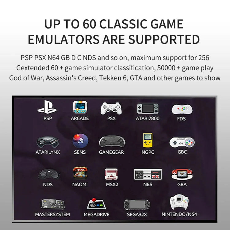 G11 PRO Game Machine TV Box Dual System HDMI HD 4K Retro Arcade, Style: 256G+Charging Handle by bashfashion