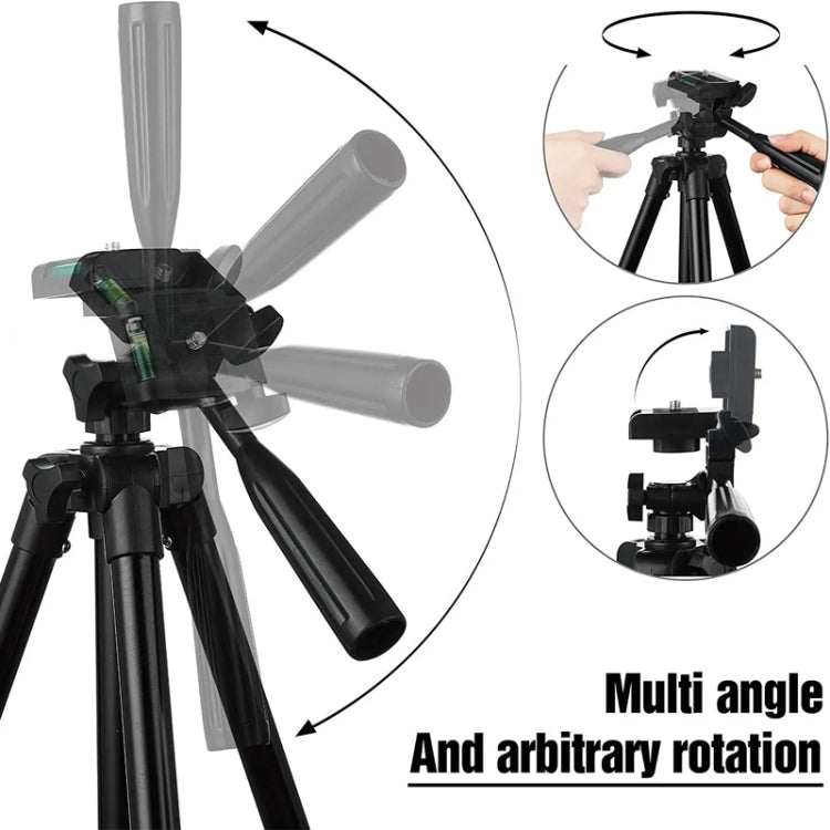 Portable Aluminum DSLR Camera Live Tripod Photography Retractable Landing Bracket, Specification: 102cm Tripod+Clip+Bag+Controller+Adaptor by bashfashion
