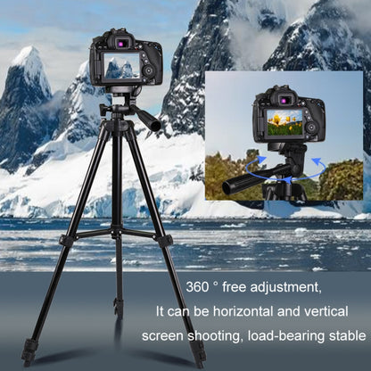 Portable Aluminum DSLR Camera Live Tripod Photography Retractable Landing Bracket, Specification: 150cm Tripod+Clip+Bag+Controller+Adaptor by bashfashion