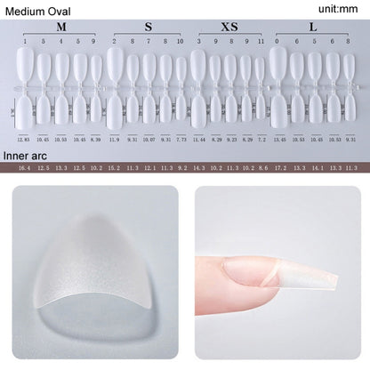 10pairs Of 100pcs/Box Frosted False Nails Artificial Tip, Shape: Almond Nail M by bashfashion