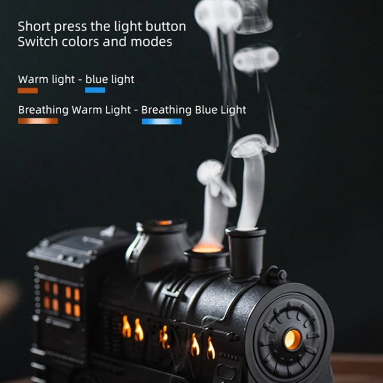 300ml Small Train Essential Oil Diffuser Humidifier With Remote Control EU Plug by bashfashion