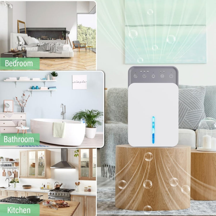 1500ml Semiconductor Dehumidifier with Automatic Defrost Function, Timer, Sleep Mode EU Plug by bashfashion