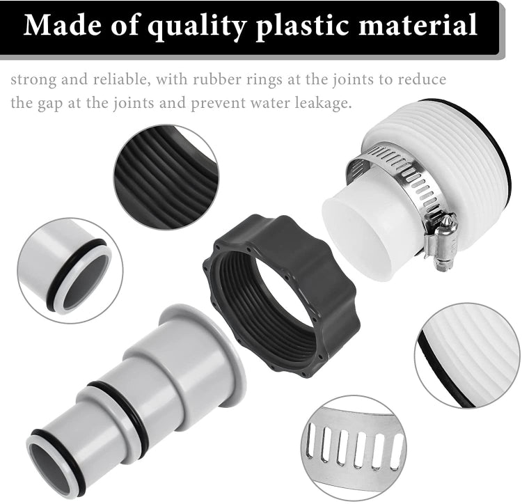 For Intex Pool Hose Adapter with Internal Thread, Spec: 1 A Type Adapter by bashfashion