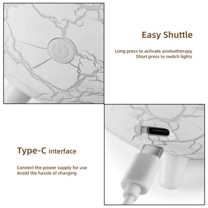 D612 USB Plug-in Colorful Gradient Atmosphere Light Flame Crack Aromatherapy Humidifier(Black) by bashfashion