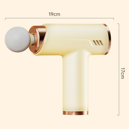 LCD Variable Frequency Silent Fascia Gun High Frequency Vibration Muscle Relaxation Massager(White) by bashfashion