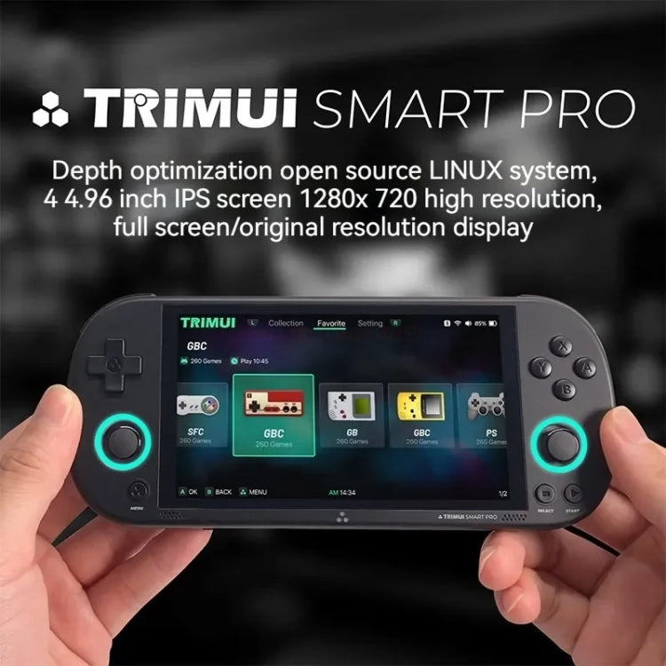 Trimui Smart Pro 4.96 Inch IPS Screen Handheld Game Console Open Source Linux System 256G(White) by Trimui