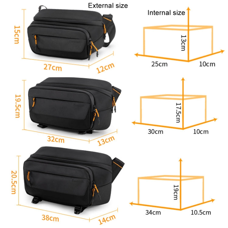 Cwatcun D133 Camera Chest Bag Multi-functional Handheld Slanting Cross Shoulder Camera Casual Bag, Color: Medium Black by Cwatcun