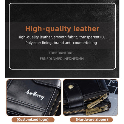 Baellerry D3261 Retro Multi-card Slot Double-zipper Short Wallet Coin Purse(Dark Brown) by Baellerry