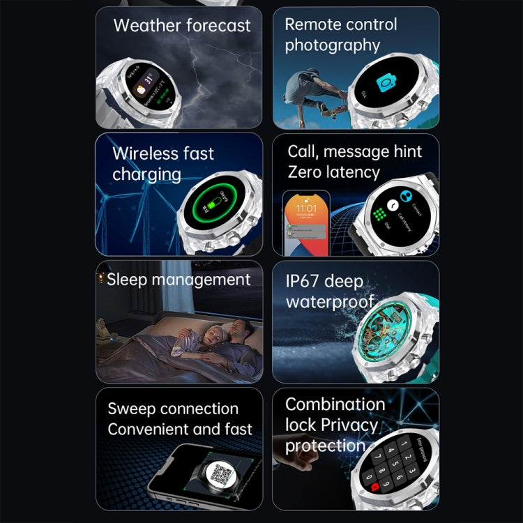 WS-37 1.43-Inch AMOLED IP67 Waterproof Health Monitoring Bluetooth Call Smart Watch(White) by bashfashion