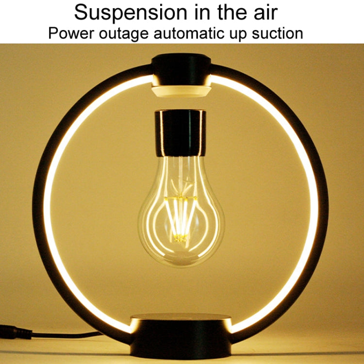Magnetic Levitation Light Bulb Table Lamp Desktop Ambient Luminous Night Light, Specification: UK Plug(Dark Color) by bashfashion