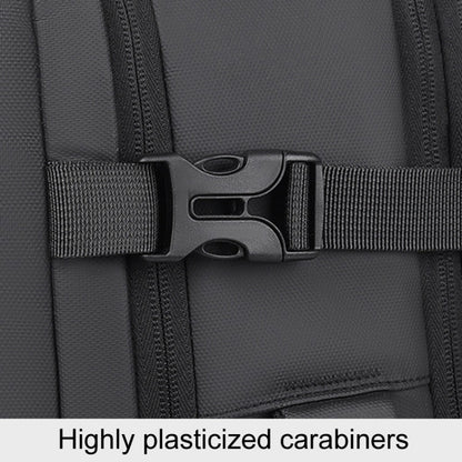 WEIXIER B724 Business Large Capacity Double-Shoulder Commuter Computer Bag Expandable Travel Backpack(Black) by WEIXIER